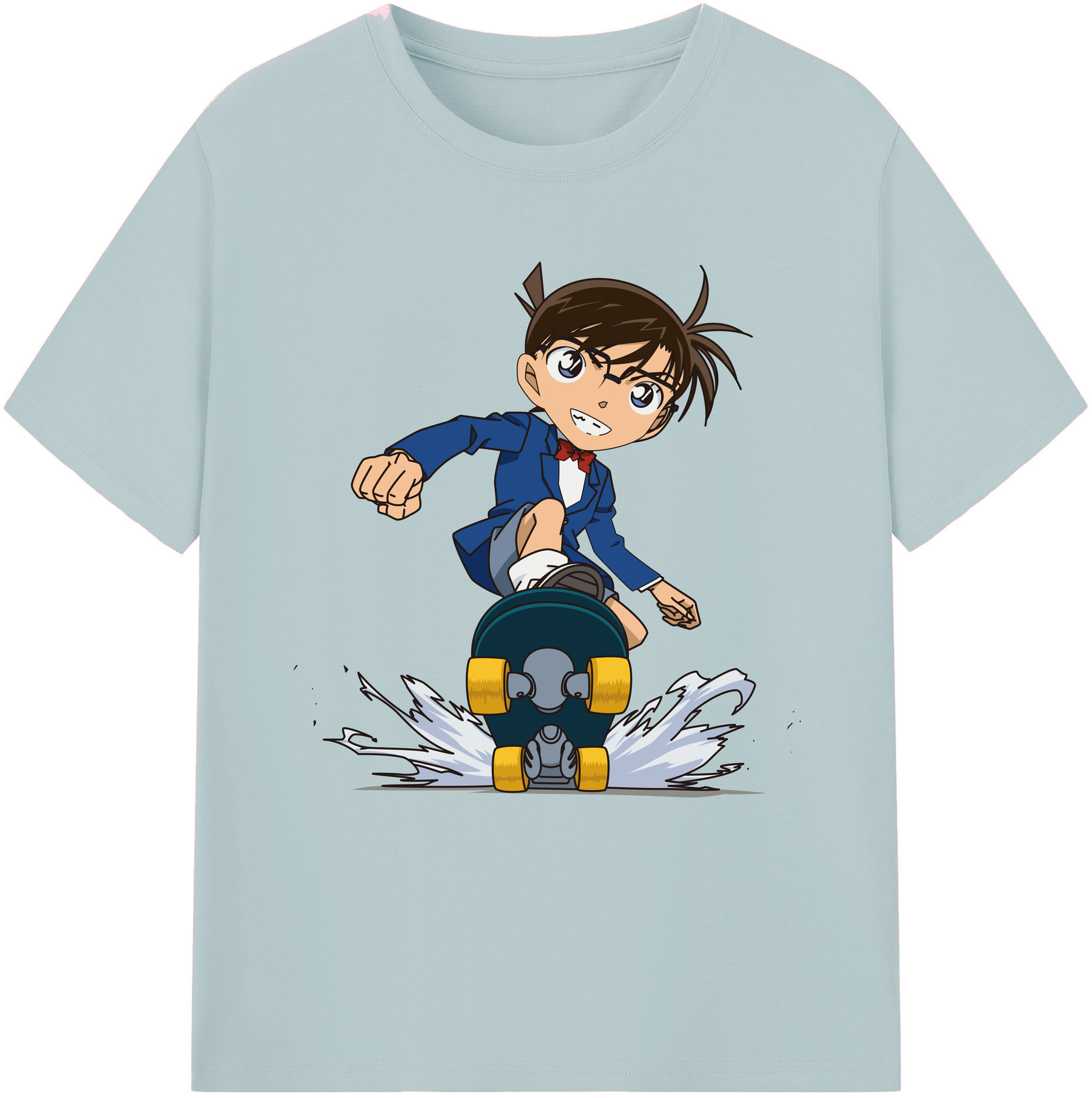 （画像用） 名探偵コナン 江戸川 コナン Detective Conan Conan Edogawa 綿100％半袖Tシャツ（フロントプリント）